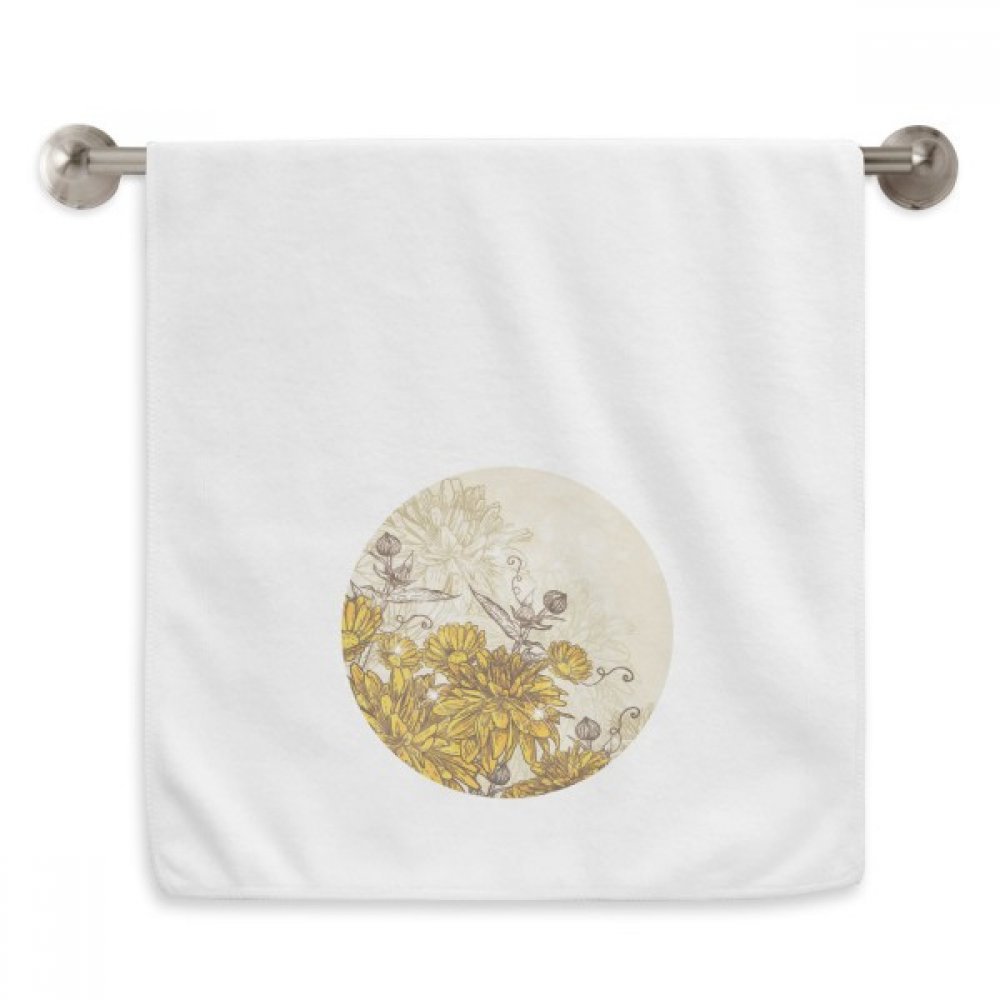 Serviette douce chrysanthème jaune pour peaux sensibles éliminant l'irritation du visage
