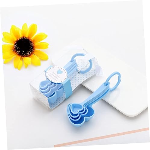 Miniatura 4 de Housoutil Juego de cuchara de medición en forma de corazón para recuerdos de fiesta de boda 3 juegos12 unids