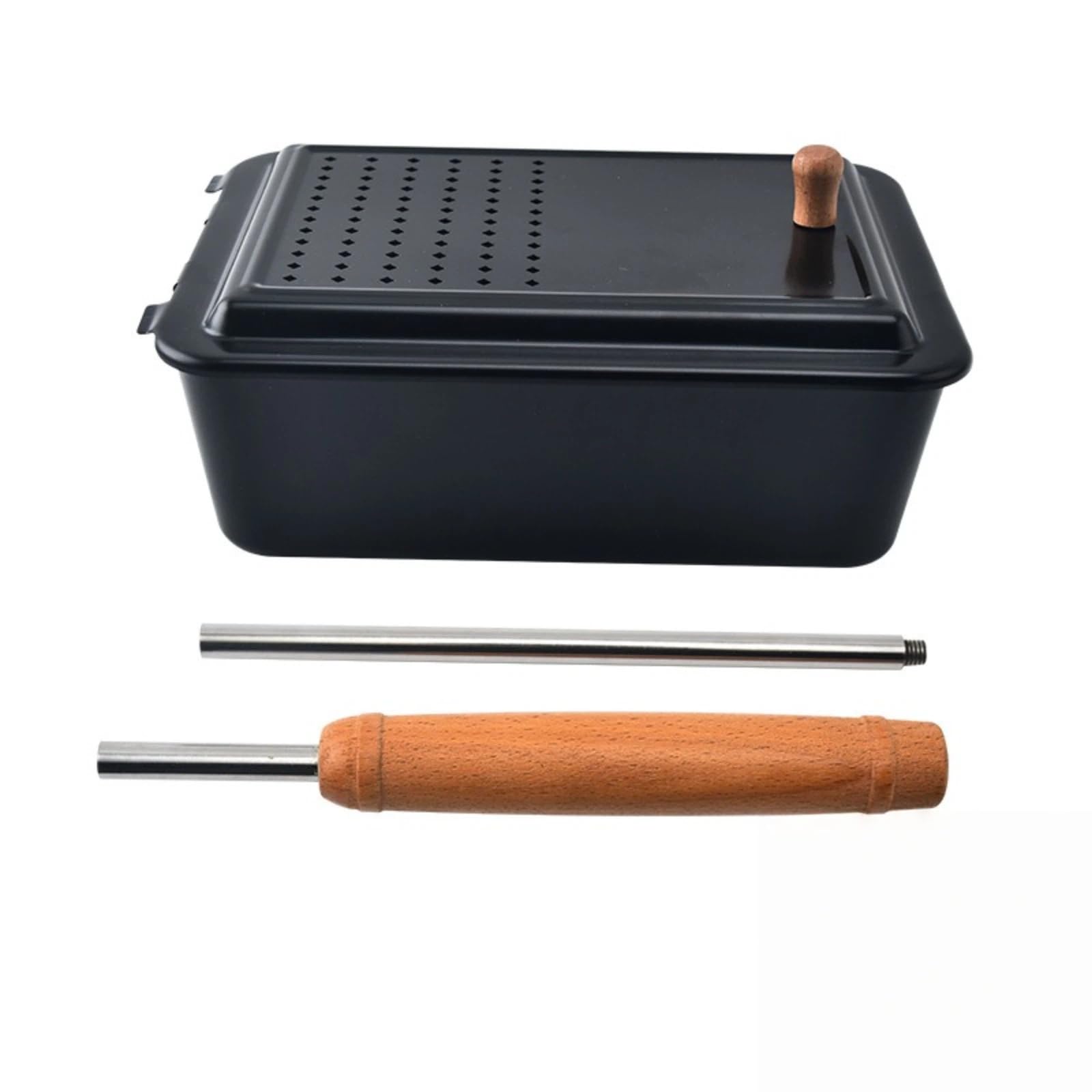 Palomitas de maíz para estufa, sartén de mano para hacer palomitas de maíz con tapa ventilada, herramienta de cocina antiadherente para palomitas de maíz caseras y aperitivos