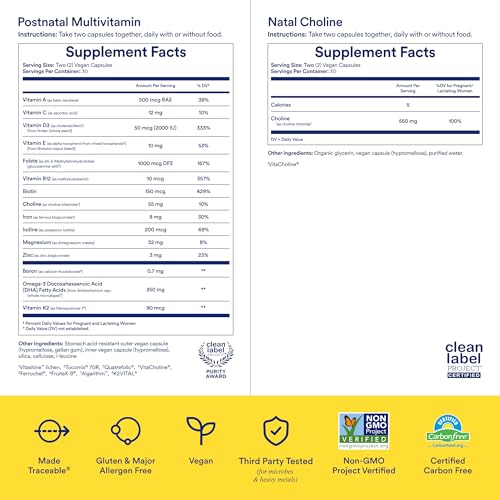 Ritual Postnatal Mom-to-Baby Set, Postpartum Multivitamin and Natal Choline Supplements, Supports Lactation, Immune Function, and Baby's Cognitive Function - image 6