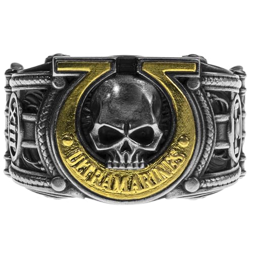 Starforged Warhammer 40K Sigil Ring of Ultramar & Ultramarines Space Marine Legion Men's Ring - Gold
