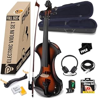 4/4 ELECTRIC VIOLIN KIT: This full size electric violin is designed for practice and performance. The 4/4 violin size provides the familiar feel of a traditional fiddle while allowing controlled sound, making it suitable for learning, rehearsals and ...