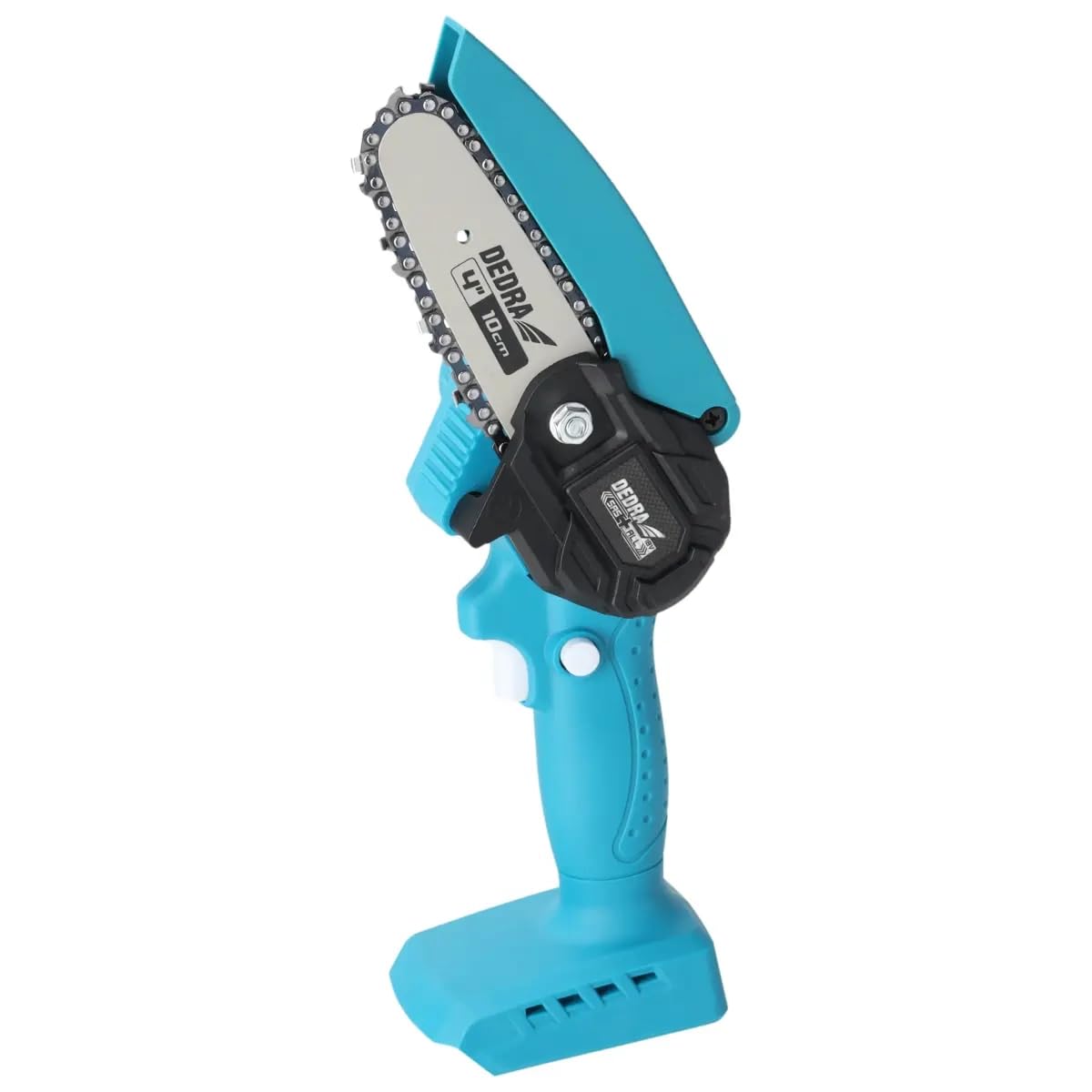 DEDRA Kit de jardin dans un coffret : mini tronçonneuse, batterie 2 Ah et mallette de chargeur, construction ultra légère, dimensions compactes, design ergonomique, fonctionnement sur batterie
