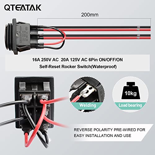 Interrupteur de commande moteur DC 12V noir pour circuits électriques extérieurs et auto