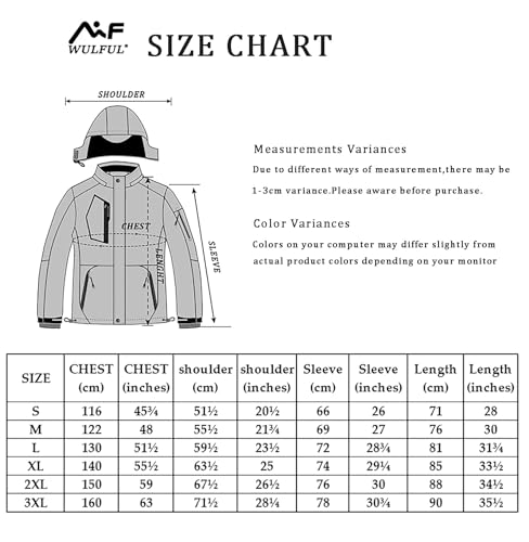 Wulful Men'S Waterproof Ski Jacket Warm Winter Snow Coat Mountain Windbreaker Hooded Raincoat thumb #6