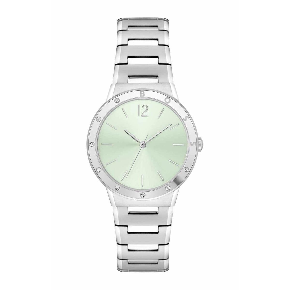 HUGO BOSS Womens Stainless Steel Analog Green Dial Watch-1502716, Band Color:Silver (B0CJ5CZQWM) Amazon Price History, Amazon Price Tracker