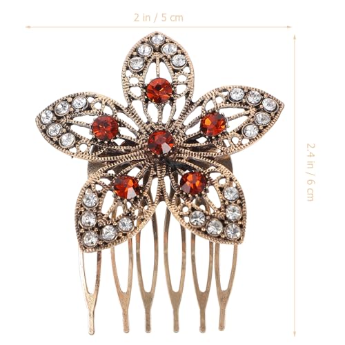 Minkissy Vintage Pearls Rhinestone Hair Side Combs miniatura 2