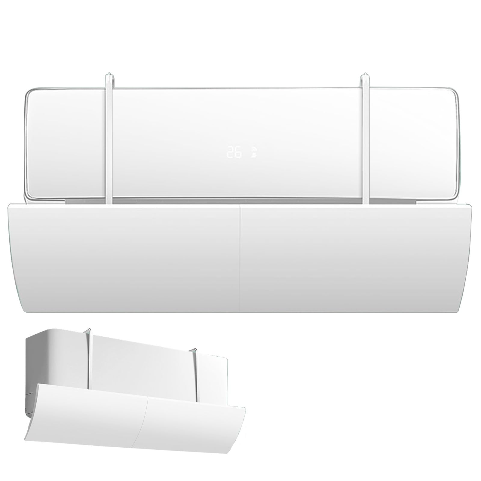 Air Conditioner Deflector, AC Vent Deflector for Wall Units, 31in Universal HVAC Air Register, PP Material Holds 44 lbs
