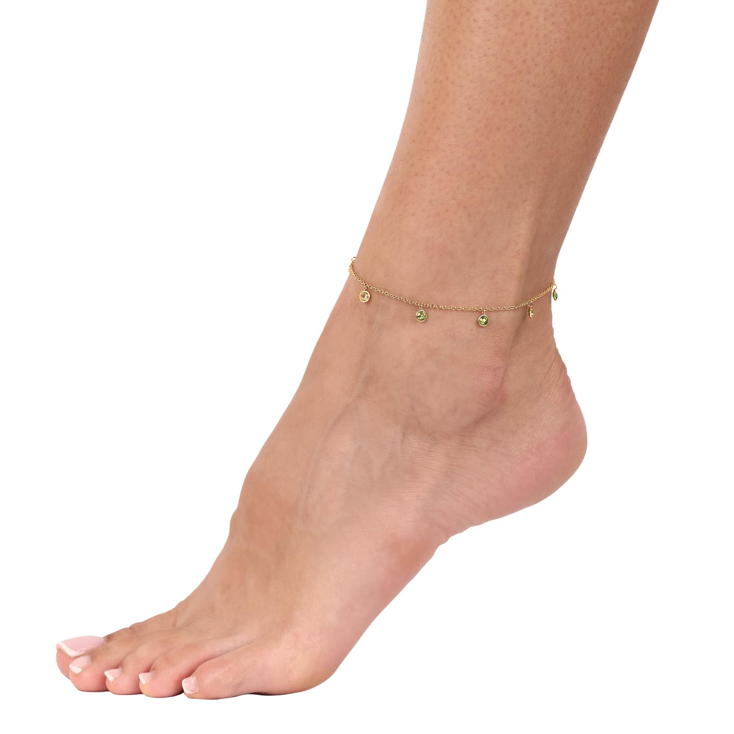Amor Fußkette für Damen, Edelstahl, Zirkonia (synth.)