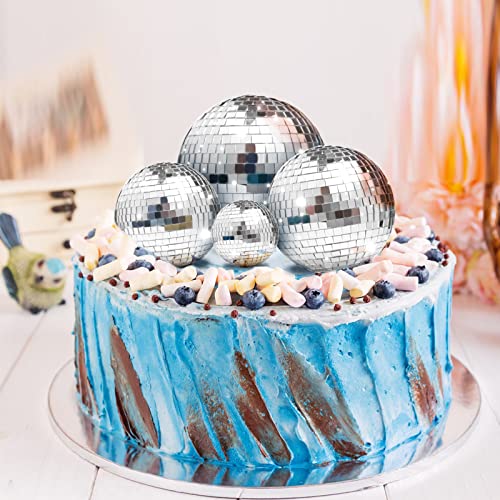 Newmemo 11Pcs Disco Ball Cake Decoration Mirror Disco Ball Cake Topper 70'S Disco Cake Decoration Disco Ball Table Decorations Disco Ball Centerpiece Decor Disco Ball Dance Birthday 70S Theme Party #TOP4