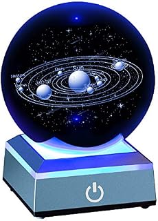 Solar System Crystal Ball 80mm 3.15" with the 3D Laser Engraved Sphere