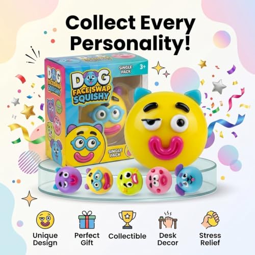 Dog Face Swap Squishy Cute Slow Rising, Soft Sensory Fidget Squeeze Ball for Adults Kids, Puppy Stress Relief Decompression Toy, Portable Desktop Anxiety Relief Toy, Fun Office Desk Gift, 1pc - Image 5