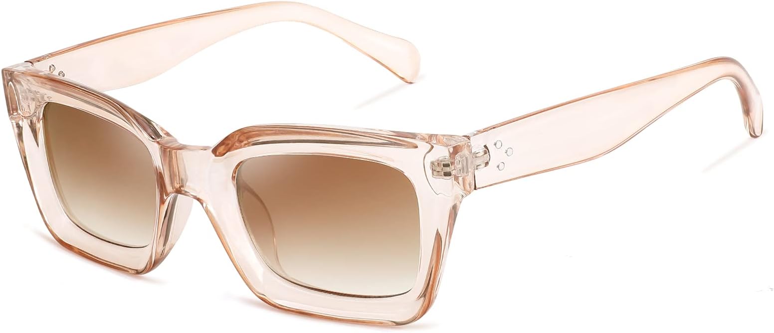 FEISEDY Classic Women Sunglasses Fashion Thick Square Sun Glasses Chunky Frame UV400 B2471