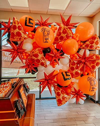 Image of 3pcs 26inch orange Star foil balloons.orange Explosion Star burst star balloon-Spike cone balloon for birthday party decorations,wedding,Bachelor party