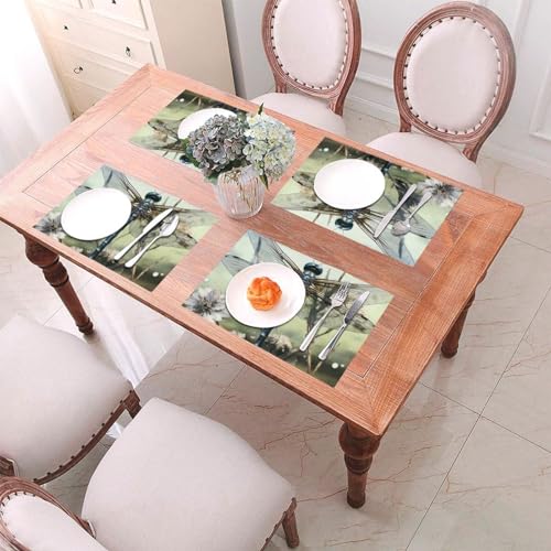Sets de table antidérapants libellule PVC pour protéger votre table des taches - 5