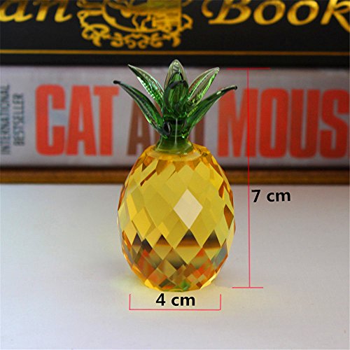image for qianyue Crystal Cute Crystal Pineapple Figurines Crystal Statue,Collec