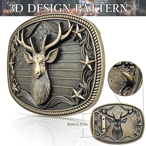 Image of Western Cowboy Belt Buckles Men - Western Belt Buckle Vintage Country Belt Buckle for Men Women Cowgirl Cowboy Gifts