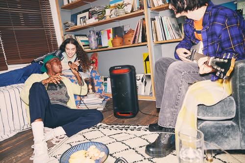 Sony SRS-XV500 - Draadloze Bluetooth Partyspeaker met krachtig geluid en MEGA BASS - 25 uur batterij, LED-verlichting, Party Connect, IPX4, Karaoke Mic/gitaarinput - Zwart - Afbeelding 3