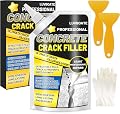 Concrete Crack Filler, 1.5LB High Elasticity Self Leveling Cement Crack Filler, Slab Concrete Waterproof Repair Sealant for Driveway, Walkway, Patio, Joint, Indoor and Outdoor - Grey (24.7oz)