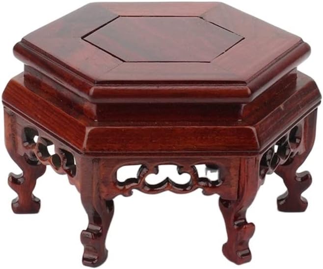 Bonsai Stand Handmade Wood Carved Teapot Holder Tea Set Holder Pot Holder Small Coffee Table for Home Office Decoration (Color : A)