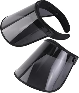 2 Sombreros De Verano para Mujer con Visera Protectora De Plástico Color Negro