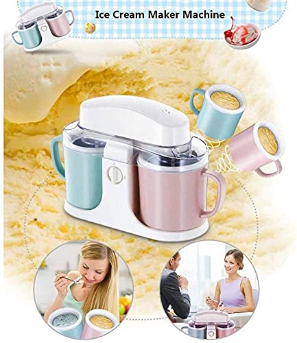 X&J Mini-Eismaschine Maschine mit Double Barrel Macht köstliche weiche Eiscreme gefroren Joghurt und Sorbet für Kinder… – Bild 3