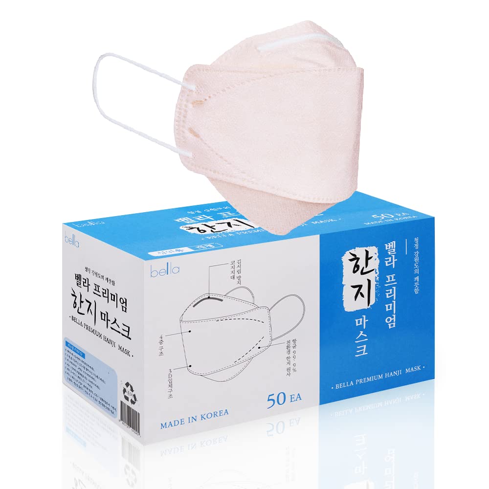 Bella Premium Hanji Mask [Made in Korea | Disposable Mask] PCS: 30, 50, 100 | 3 Colors: WHITE, BEIGE, PINK |