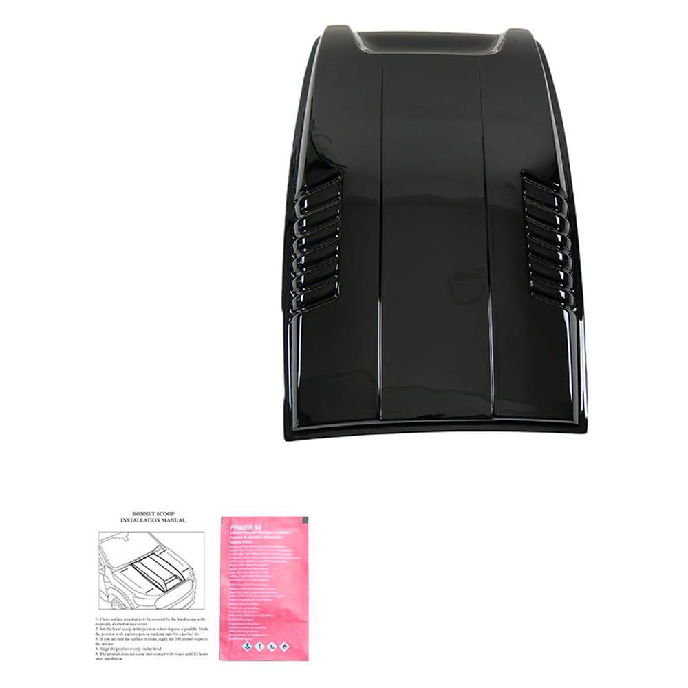 Oneway Motorhaubenhutze kompatibel mit Ford Ranger T7/T8 2015-2022 - Schwarz glänzend