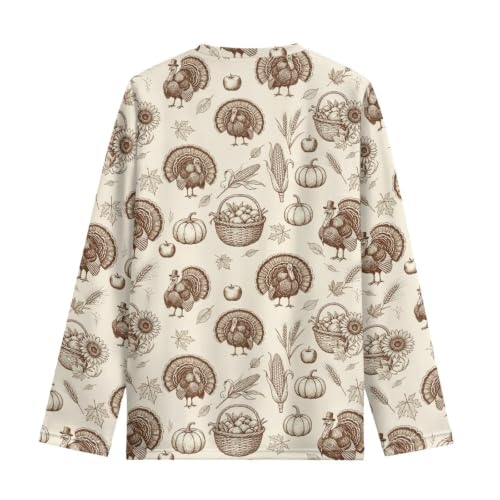 Image of Girls Long Sleeve Shirts Casual Crewneck Soft T-shirts for Girls 3-16 Years Old