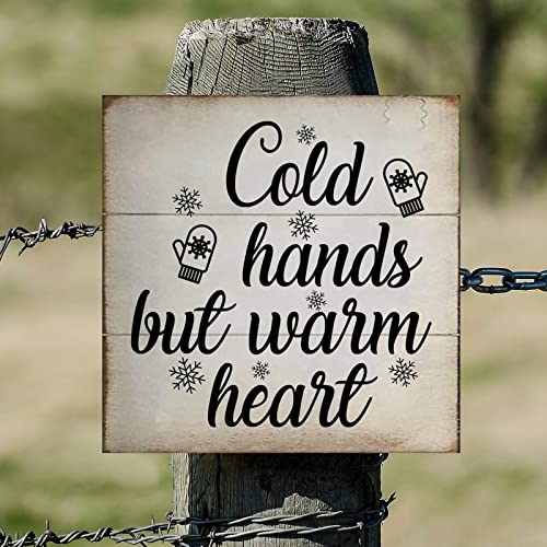 Cadeau de pendaison de crémaillère plaque murale bois Cold Hands