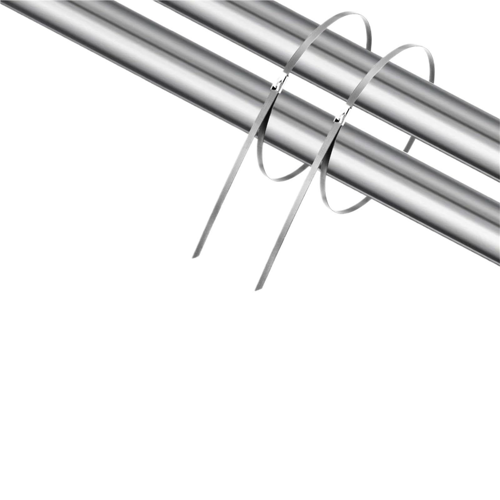 Metal Cable Ties 304 Stainless Steel Cable Ties 100PCS 4.6/7.9/10/12mm Width Multi-Purpose Wrap Coated Metal(7.9mm,450mm(17.72inch))