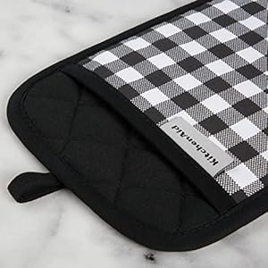 Kitchenaidginghampotholder2packsetonyxblack7x10 Urban Country Home Decor Kitchenaid gingham pot holder 2 pack set onyx black 7×10 urban country home decor