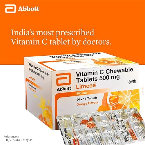 Limcee Chewable Vitamin C 500 mg, Tangy Orange, 15 Chewable Tablets — Vitamin C Supplements - image 2