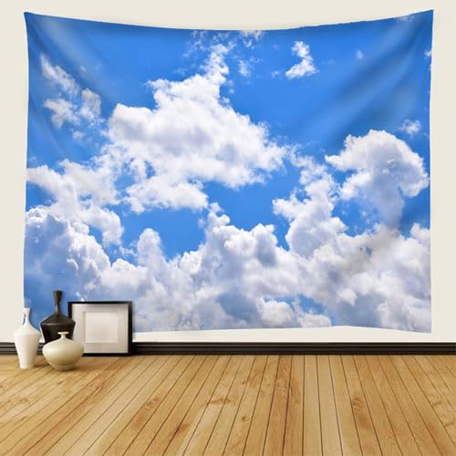 Tapiz para colgar en la pared exterior e interior de 150x150 cm de cielo azul 2