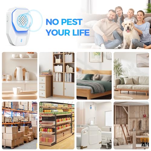 Image of 6 Packs Ultrasonic Pest Control Repeller, Electronic Plug in Indoor