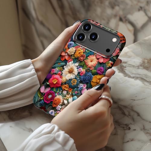 Coque iPhone 17 Pro fleurs sauvages Esdot en silicone rigide double couche - 2