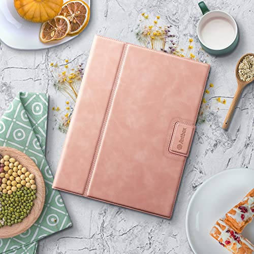 Image of Antbox for iPad Pro 13 Inch Case M5 2025 /M4 2024 PU Leather, Pink | Built-in Pencil Holder, Supports Pencil Pro /(USB-C), Auto Sleep /Wake Function