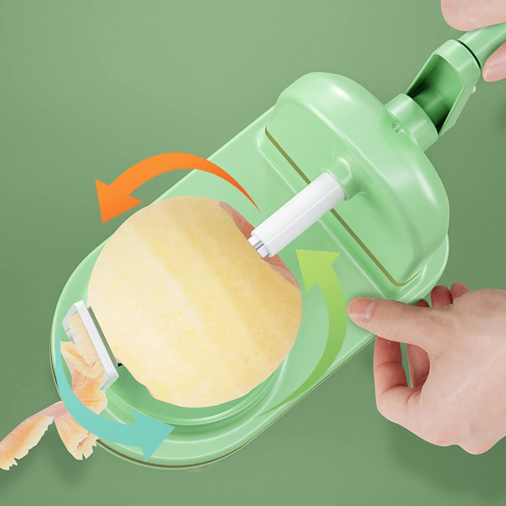 Éplucheur Pomme Manuel Rotatif – Lame Inox, Ventouses, Multifonction | Pour Fruits & Légumes | Sans électricité, Facile à Utiliser