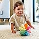 HABA Baby Regenbogenball – Greifball ab 6 Monaten mit Rassel, Knister- & Quietscheffekten – Fördert Motorik & Sinne – Geschenkidee für Jungen & Mädchen – 1003672001