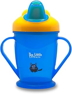 THE LITTLE LOOKERS Unbreakable Baby Sippy Cup with Double Handle I BPA Free Sippers for Infants/Kids/Toddlers - 175ml (Blue)-picture-41