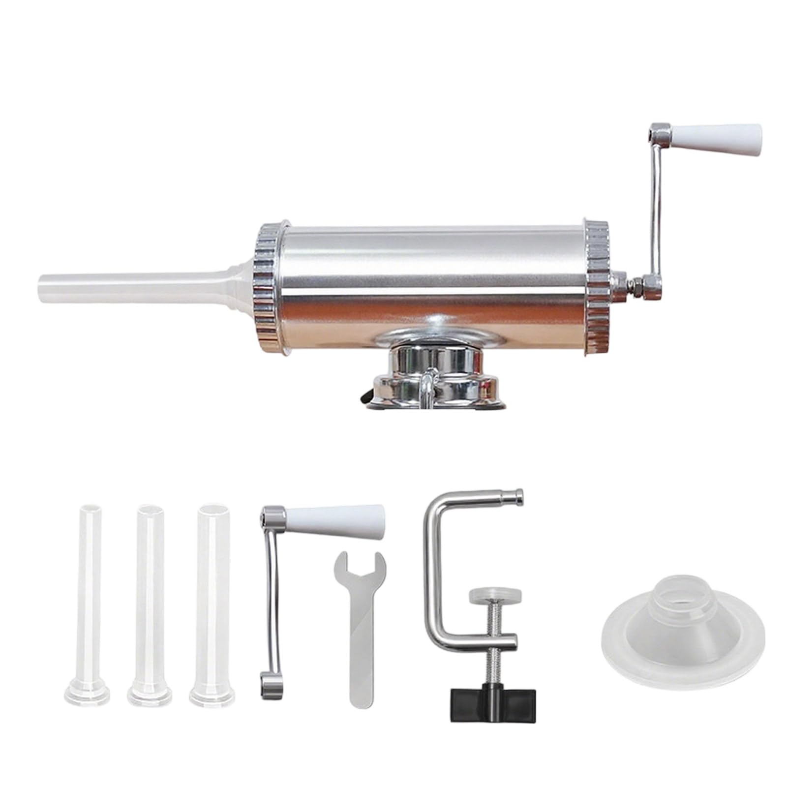 Tsophreniq Stable Horizontal Frankfurter Maker with Ergonomic Handle Permanent Aluminum Building for Easy Meat Processing Home Use Aluminum Mixture Frankfurter Pad