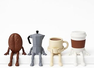 Funny Coffee Figurines Set – Bar Decor – Cute Accessories for Kitchen or...