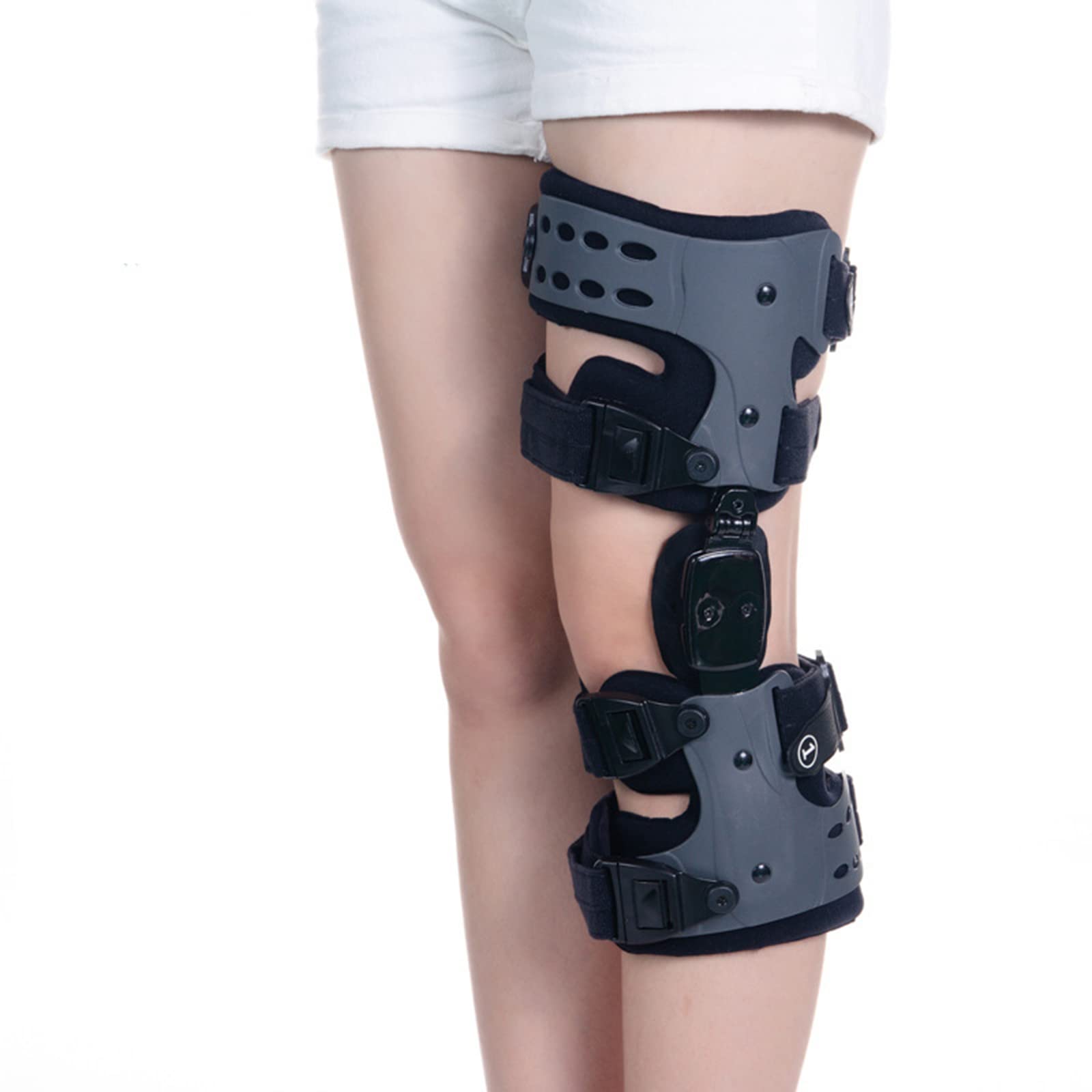 Klappbare ROM-Kniestütze, Verstellbarer Beinstabilisierungs-Kniestützenschutz, Arthritis-Knorpel-Reparatur, Gelenkschmerzen, leichte Kniestütze für die Genesung nach Einer Operation (rechts)