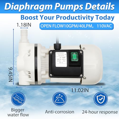 Series Stainless Steel 110V 10GPM DEF Transfer Pump Kit, 40LPM 110VAC 550W 3A by Etespie - Image 5