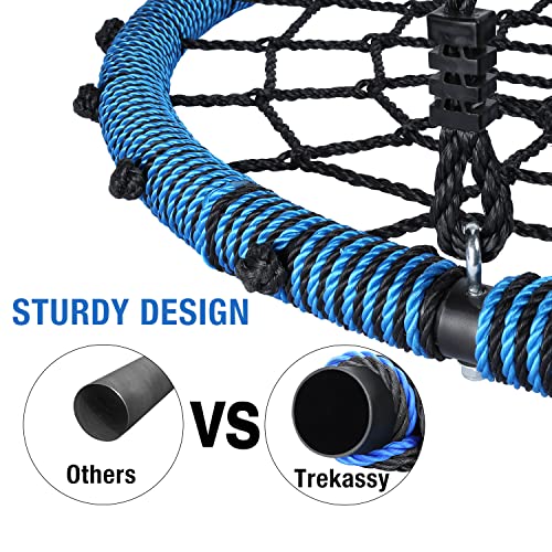 Trekassy 750 Lb Spider Web Saucer Swing 40 Inch For Tree Kids With Steel Frame And 2 Hanging Straps #TOP1