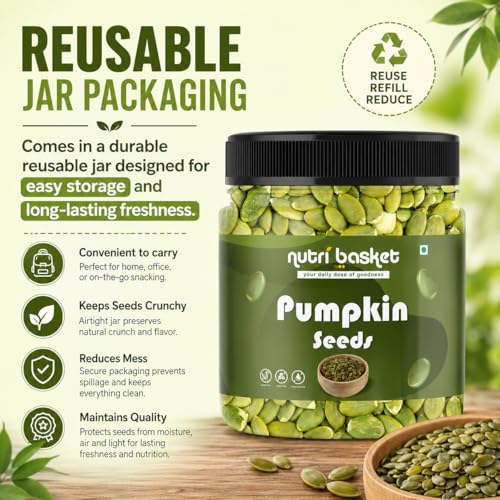 Image of Nutribasket's Combo Pack of Chia Flax Pumpkin Sunflower Seeds || Best Daily Super Seeds Mix | Perfect for Gifting| (250gm Each, Combo 4 Seeds)