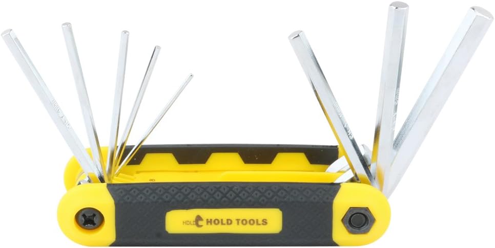 DOWELL 8 PCS Metric Folding Hex Key Wrench Set