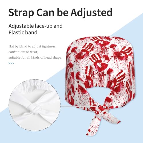 Image of Unisex Adjustable Surgical Sweatband - Elastic Bandage Cap - Scrub Caps for Nurse Working Cap