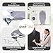 Dazzl 360° Dual-Sided Iron Board - Torso-Shaped Ironing Board Full Size with 8-Level Adjustable Height, Rotatable & Detachable Iron Holder, Garment Clips - HDPE Heat-Resistant Surface