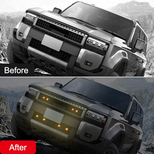 Image of HIGH FLYING for Toyota Land Cruiser Prado LC250 J250 Grille LED Light Amber Lighting Assembling Kit Car Accessories (Upper+Lower)